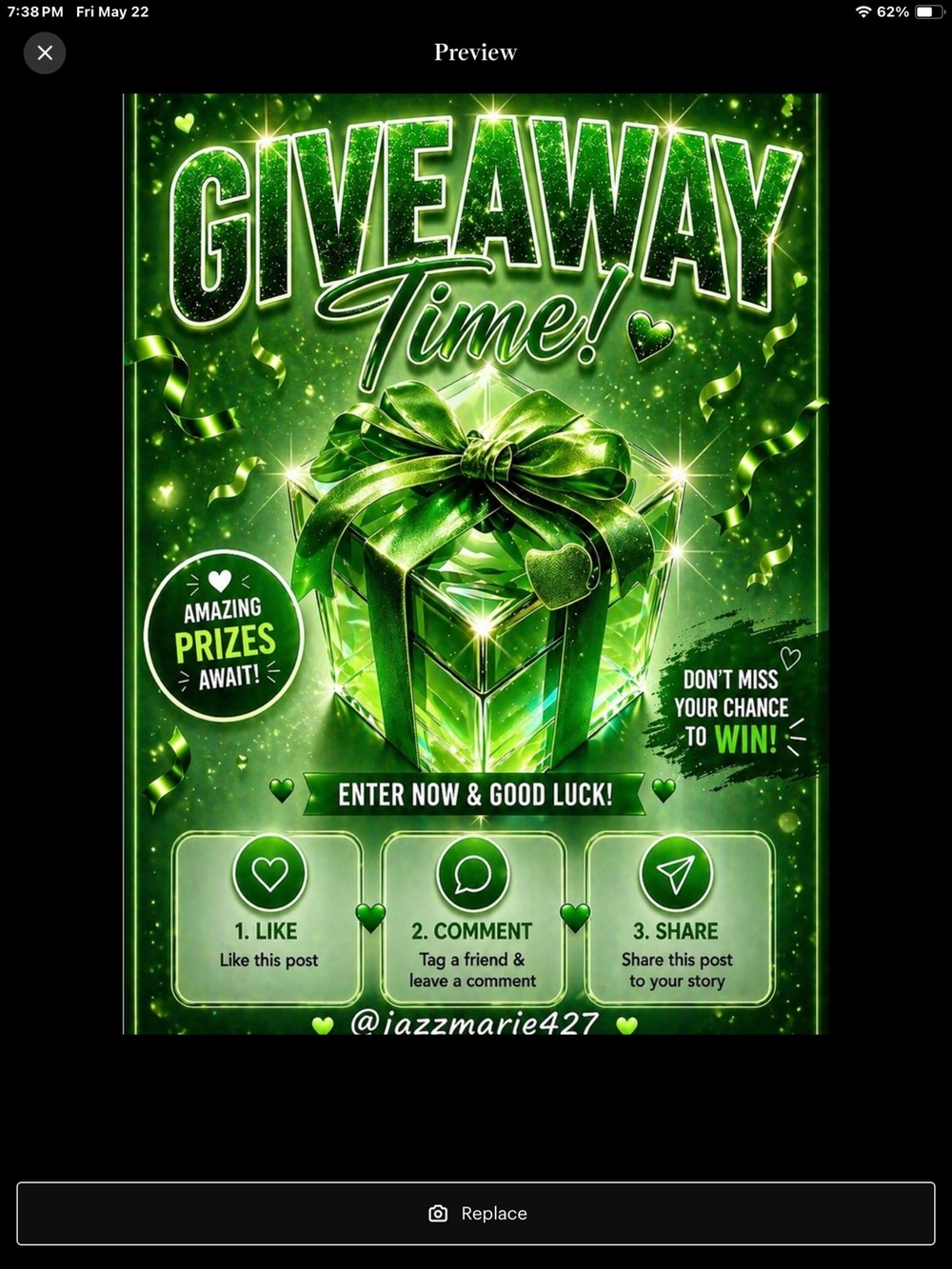 Giveaway Time! Green Gift Graphic Print